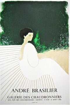 Chantal sur le Banc Blanc - Galerie Des Chaudronniers by André Brasilier, 1981
