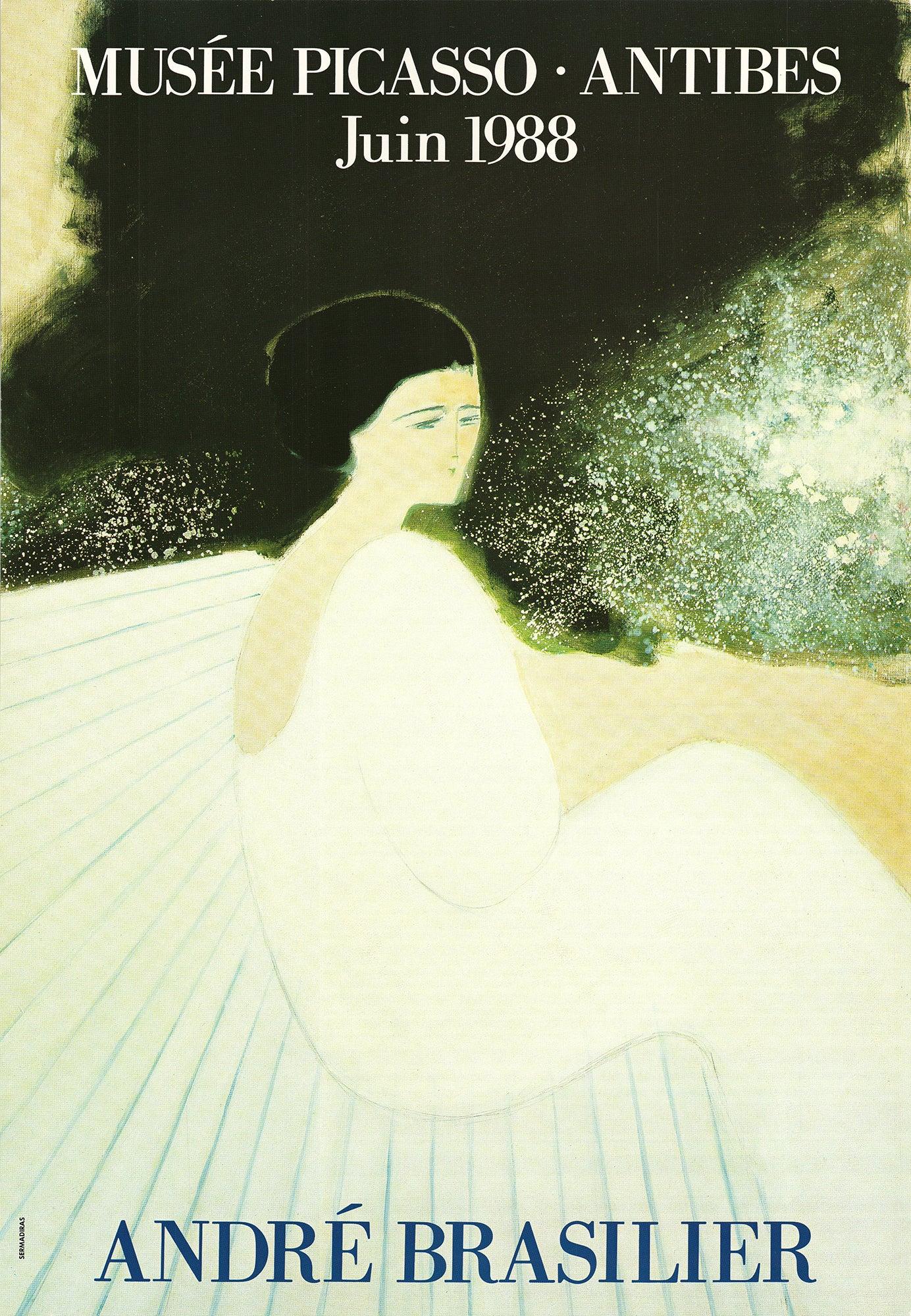 André Brasilier Portrait Print - Musee Picasso, Antibes