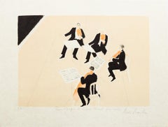 Quatuor - Original Lithograph by André Brasilier, 1986