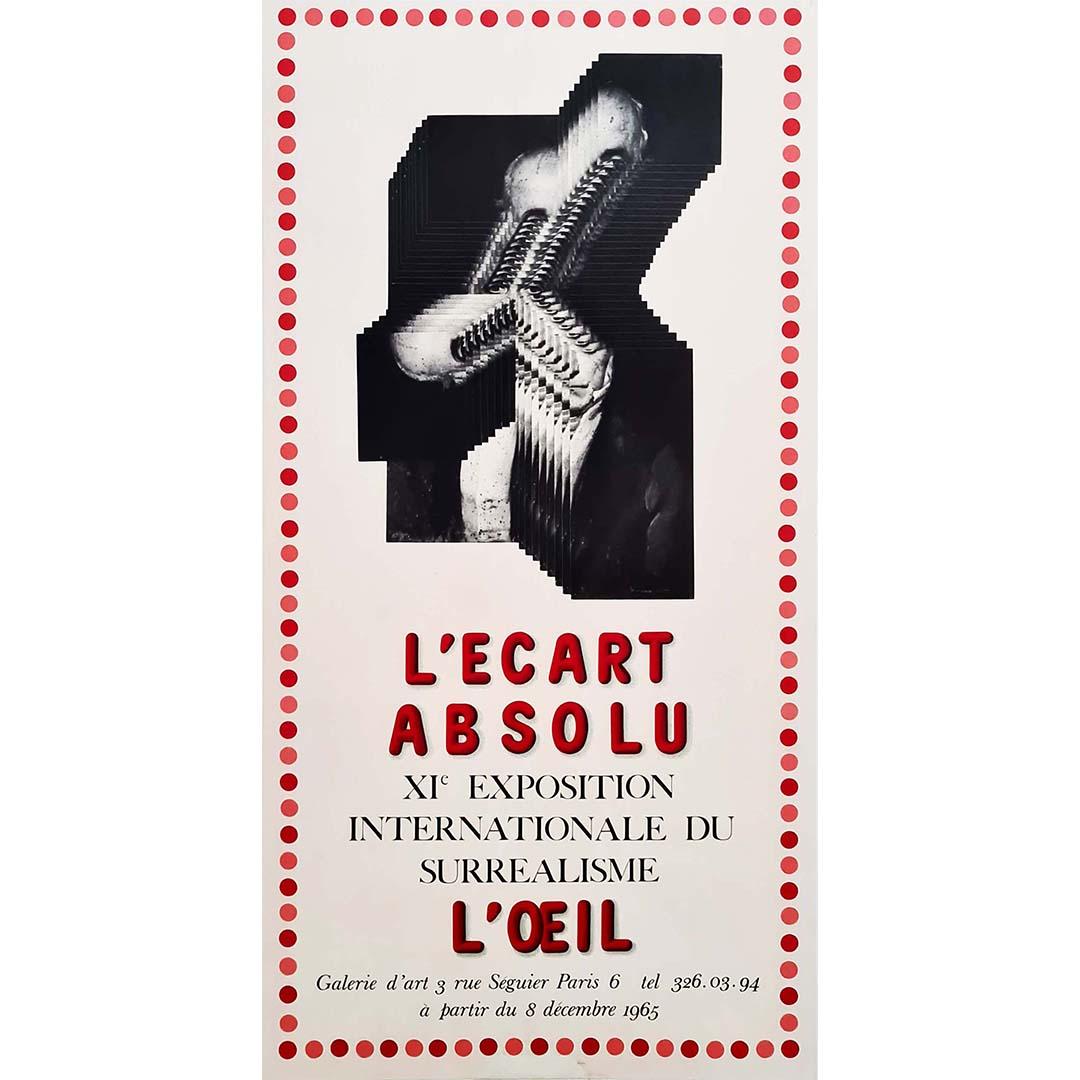 Schönes Plakat für die XI. Internationale Ausstellung des Surrealismus, die im Dezember 1965 in der Galerie de l'Œil in Paris stattfand.

André Robert Breton ( 1896 - 1966 ) war ein französischer Schriftsteller und Dichter. Er ist vor allem als