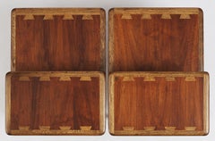 Andre Bus - Paire de tables d'appoint en noyer 'Acclaim' Lane USA 1960