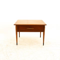 Andre Bus for Lane Acclaim Mid Century Walnut Dovetail Square Side End Table