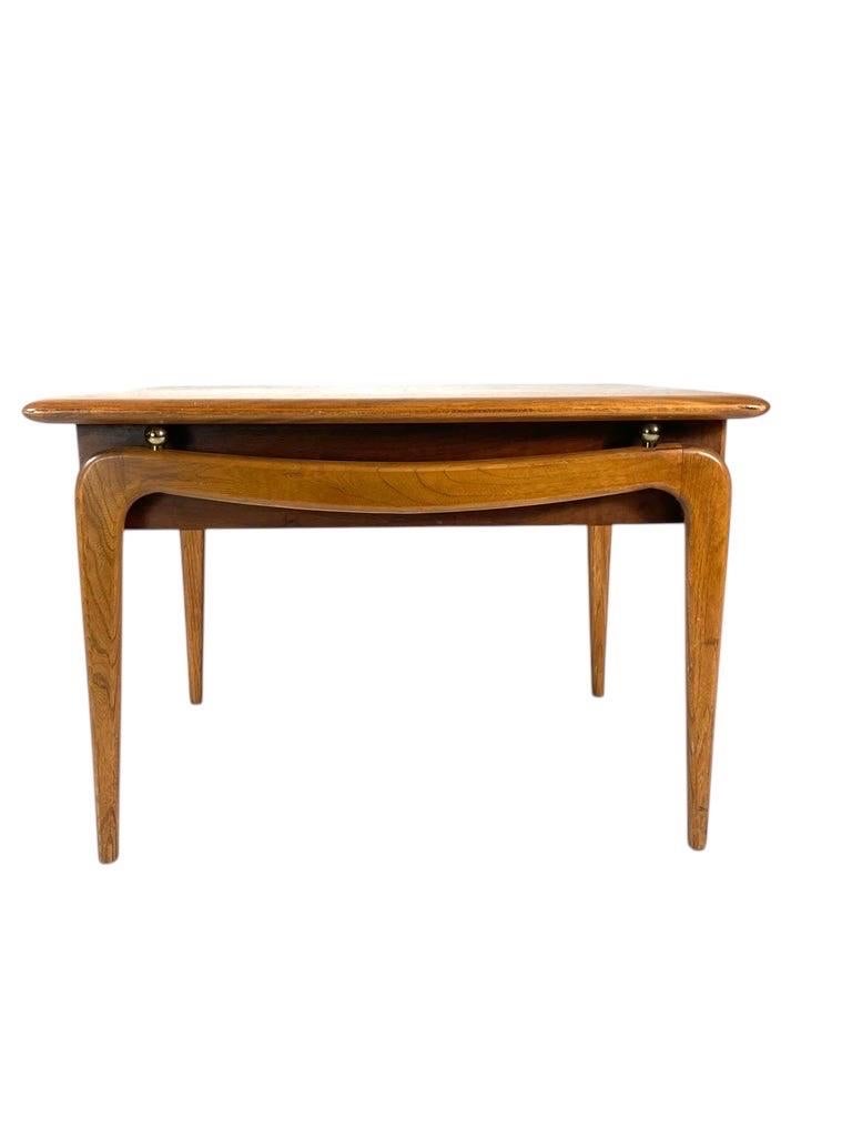 Andre Bus for Lane Perception Mid Century Walnut Side End Tables a Pair For Sale 11
