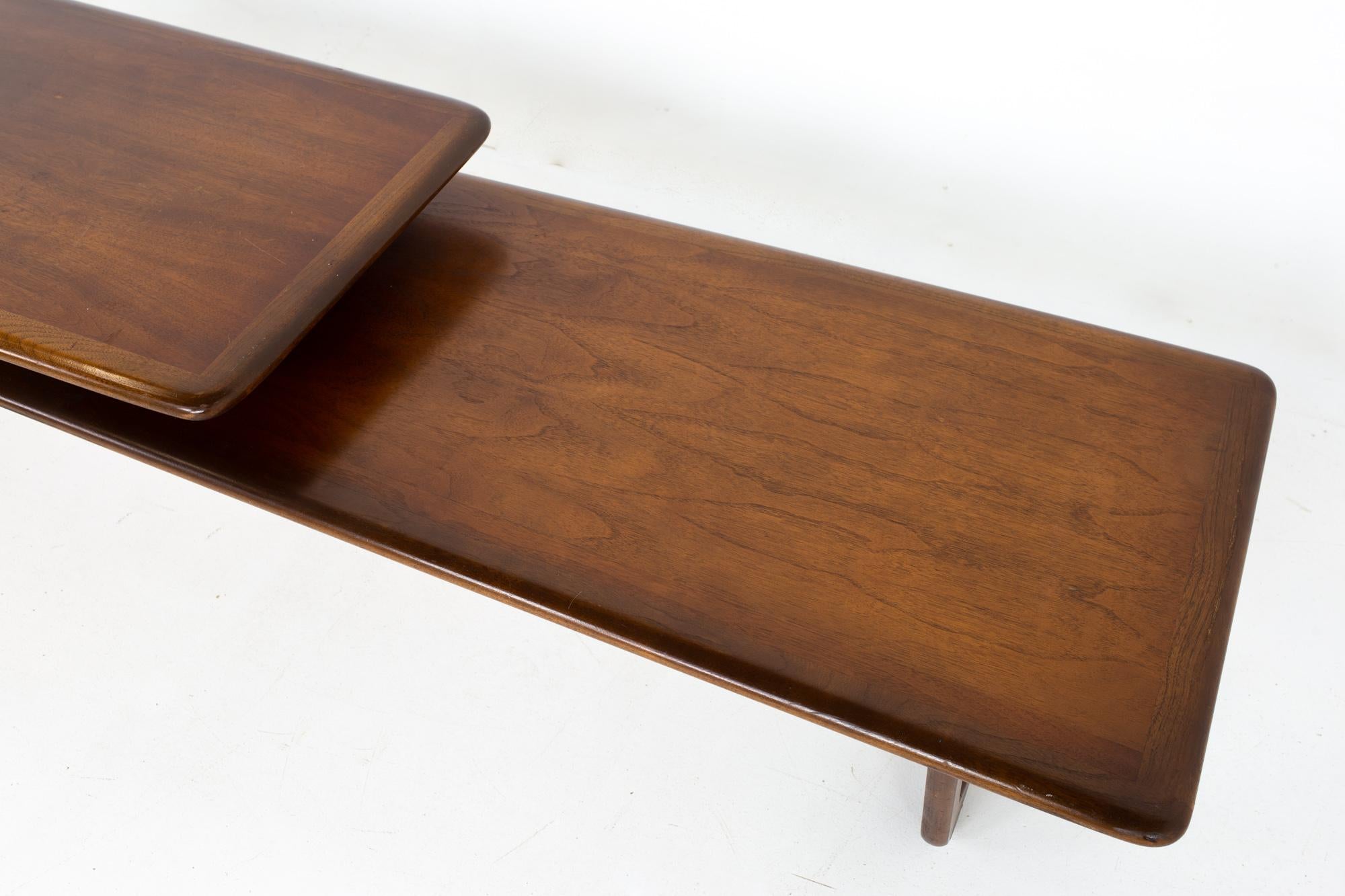 Andre Bus for Lane Perception Mid Century Walnut Switchblade Coffee Table 9