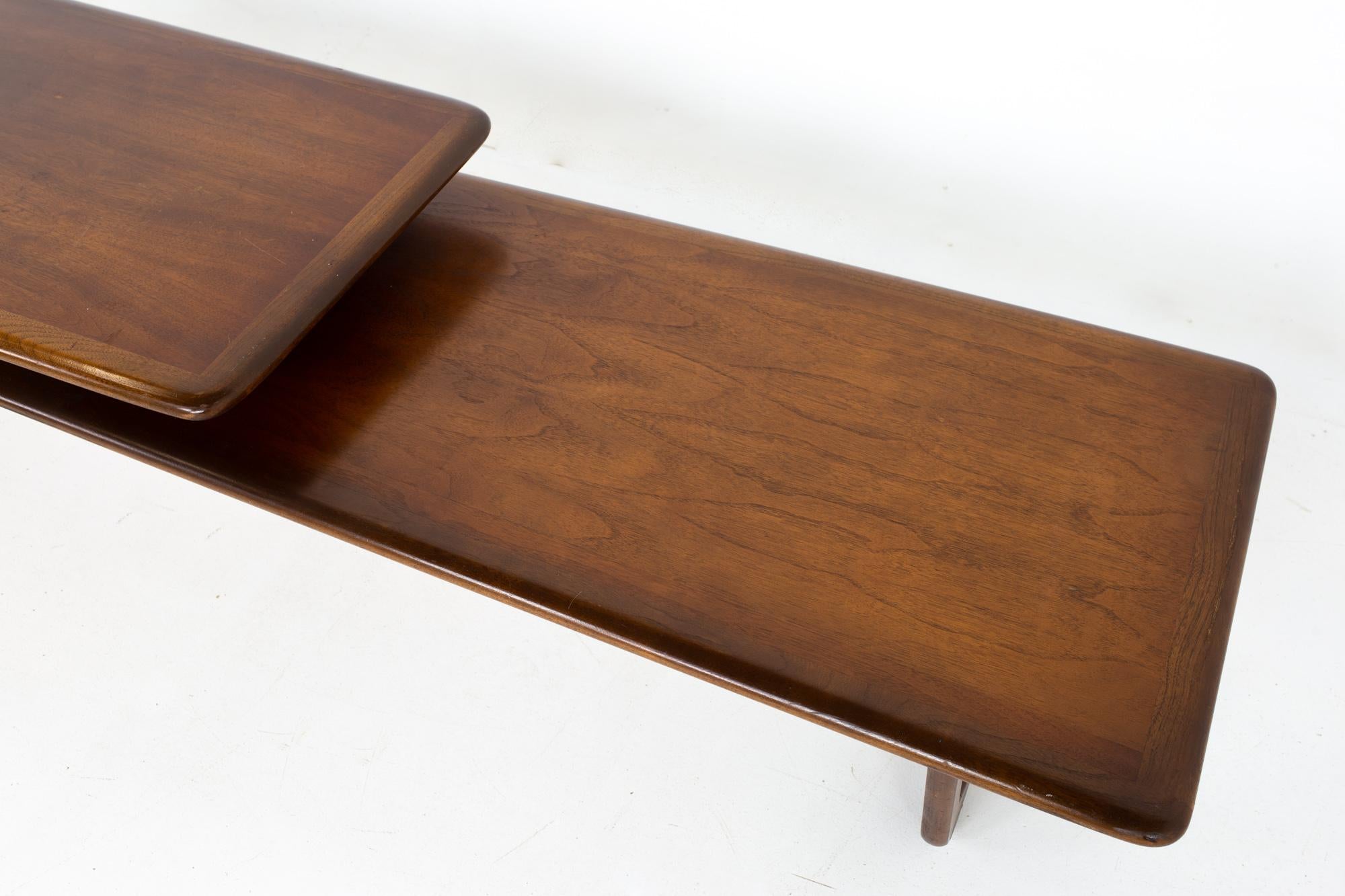 Andre Bus for Lane Perception Mid Century Walnut Switchblade Coffee Table 8