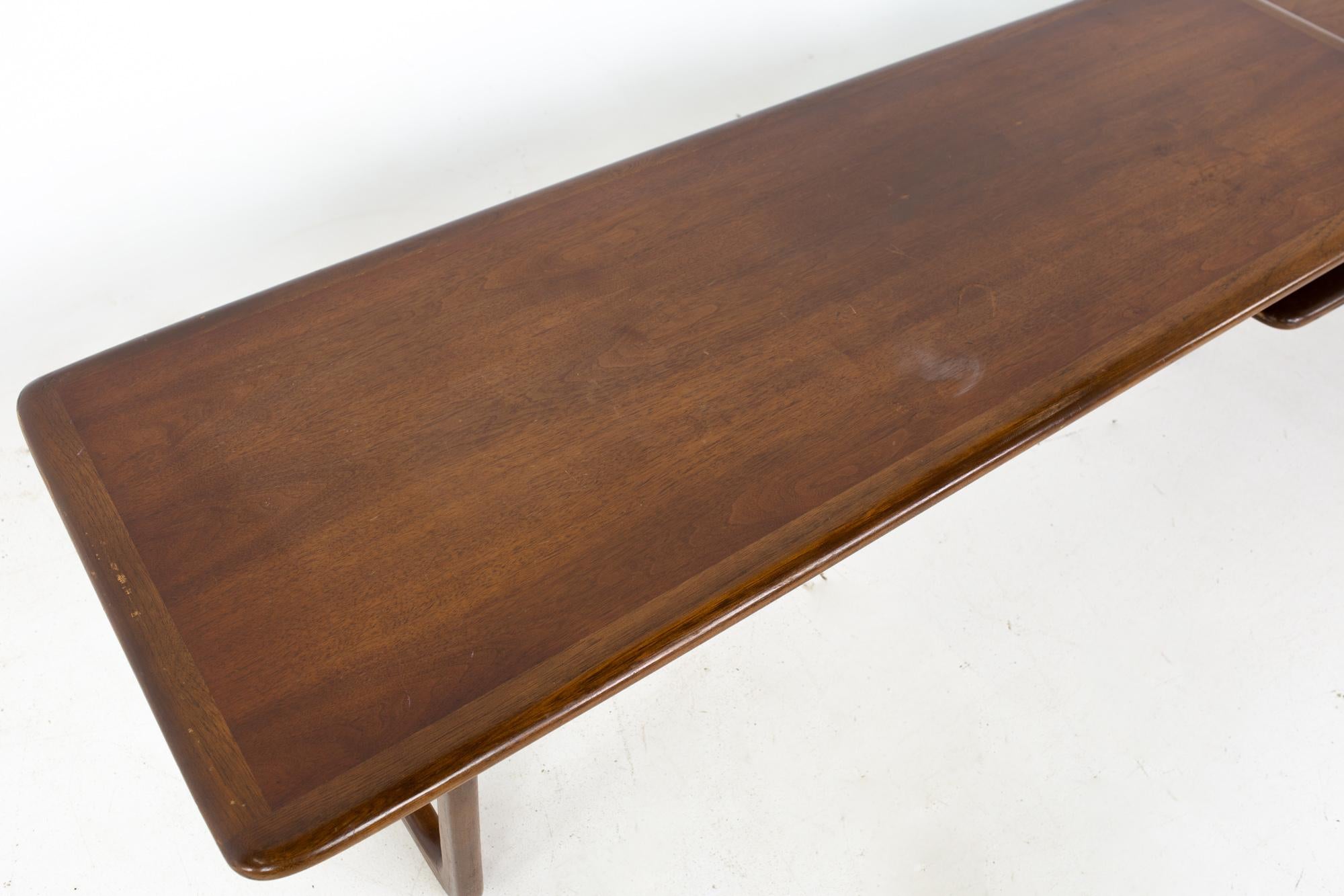 Andre Bus for Lane Perception Mid Century Walnut Switchblade Coffee Table 10