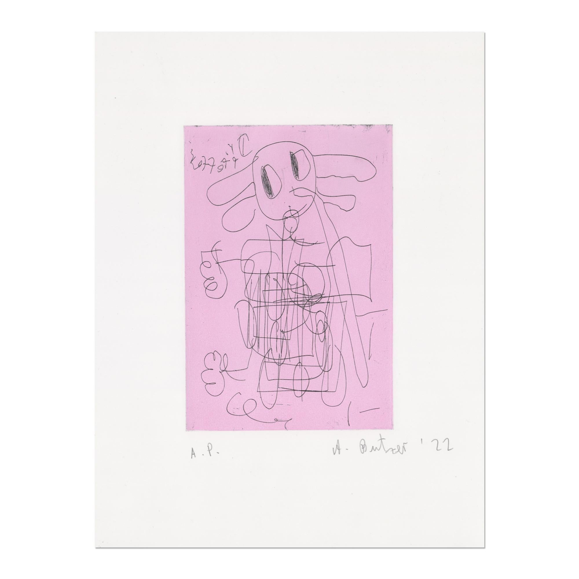 André Butzer (German, b. 1973)
Untitled (Dr. Pfeffer), 2019/2022
Medium: Etching in colors on wove paper
Dimensions: 43 x 33 cm
Edition of 15: Hand-signed, numbered and dated in pencil
Condition: Mint