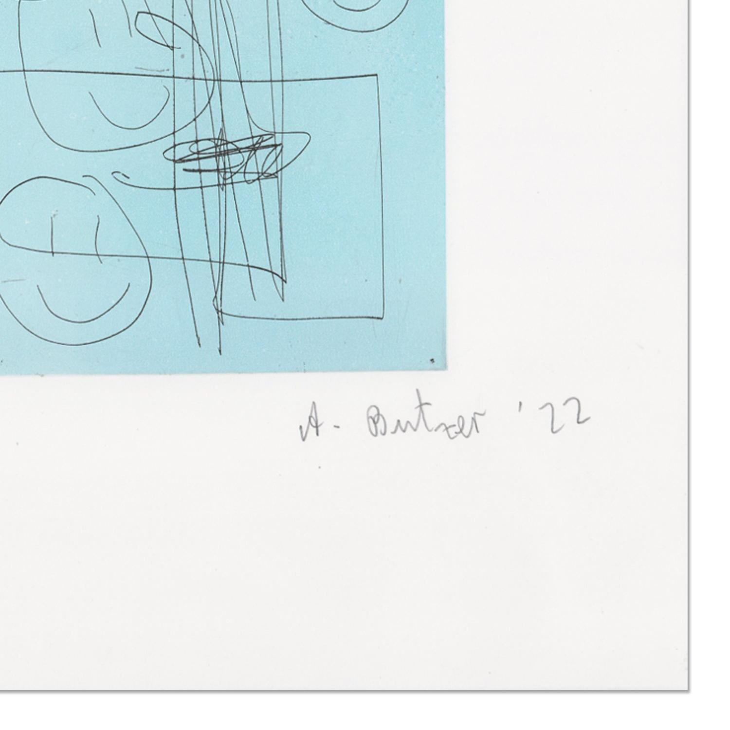 André Butzer, Pastrami - Estampe signée, Eau-forte, Abstrait, Expressionnisme en vente 1