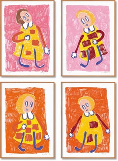 André Butzer. Set of 4 Screen Prints ‘Untitled I–IV’, 2022. Limited & Signed.
