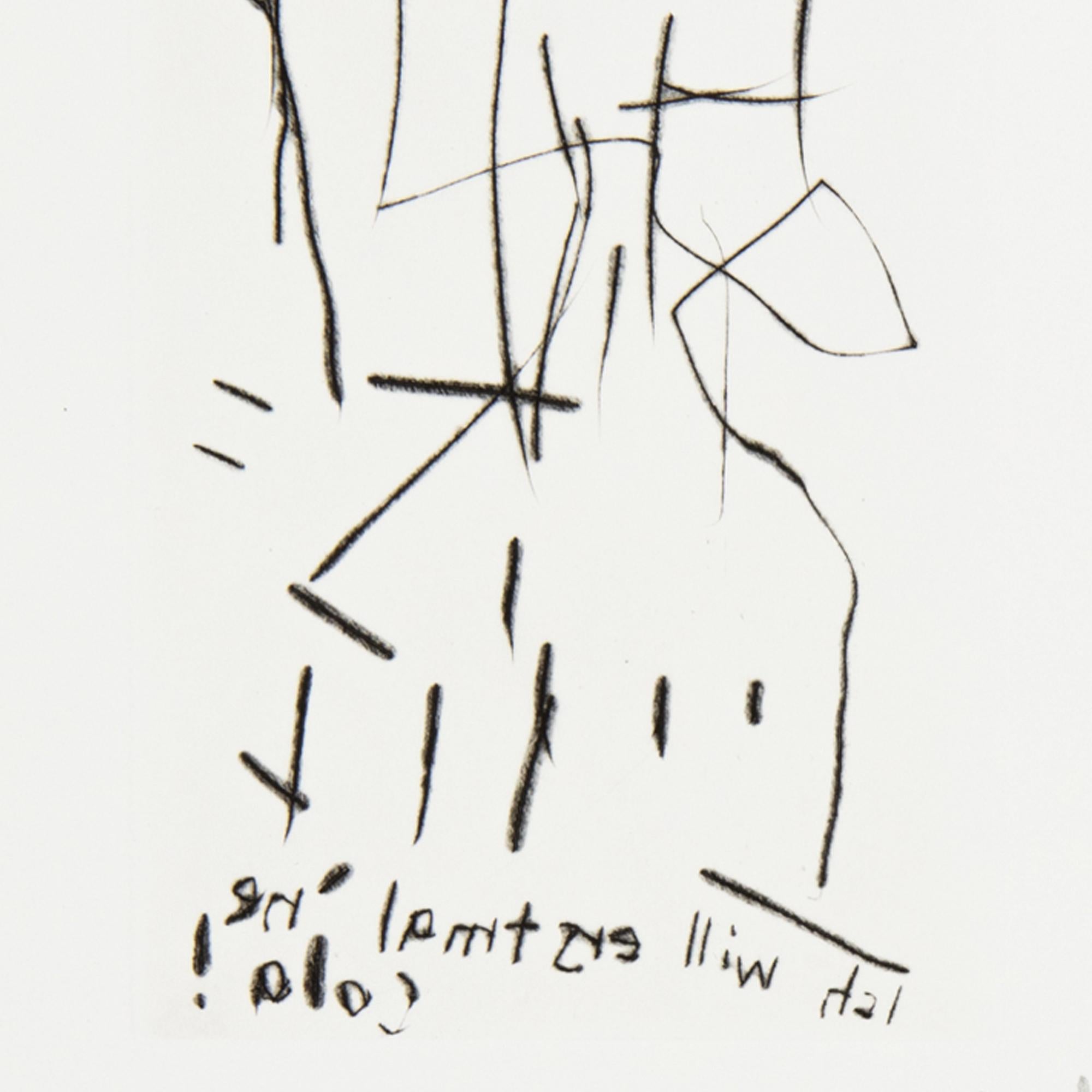 André Butzer, Untitled (Erstmal 'ne Cola!) - Signed Print, Abstract Etching For Sale 4