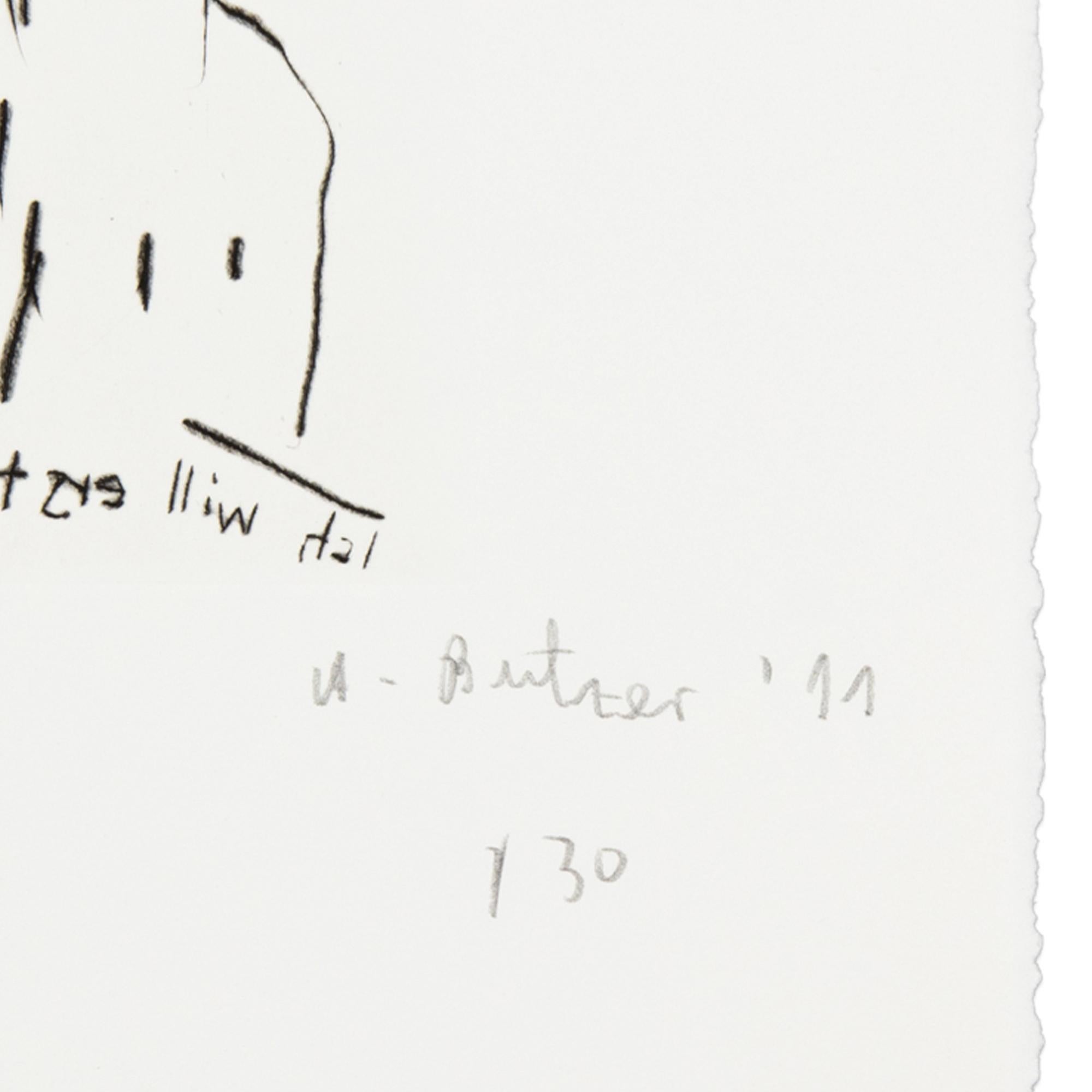 André Butzer, Untitled (Erstmal 'ne Cola!) - Signed Print, Abstract Etching For Sale 5