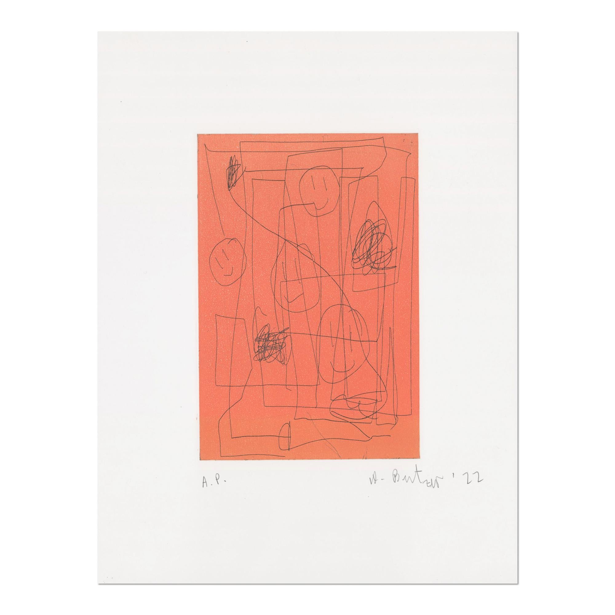 André Butzer (German, b. 1973)
Untitled (Smileys), 2019/2022
Medium: Etching in colors on wove paper
Dimensions: 43 x 33 cm
Edition of 15: Hand-signed, numbered and dated in pencil
Condition: Mint