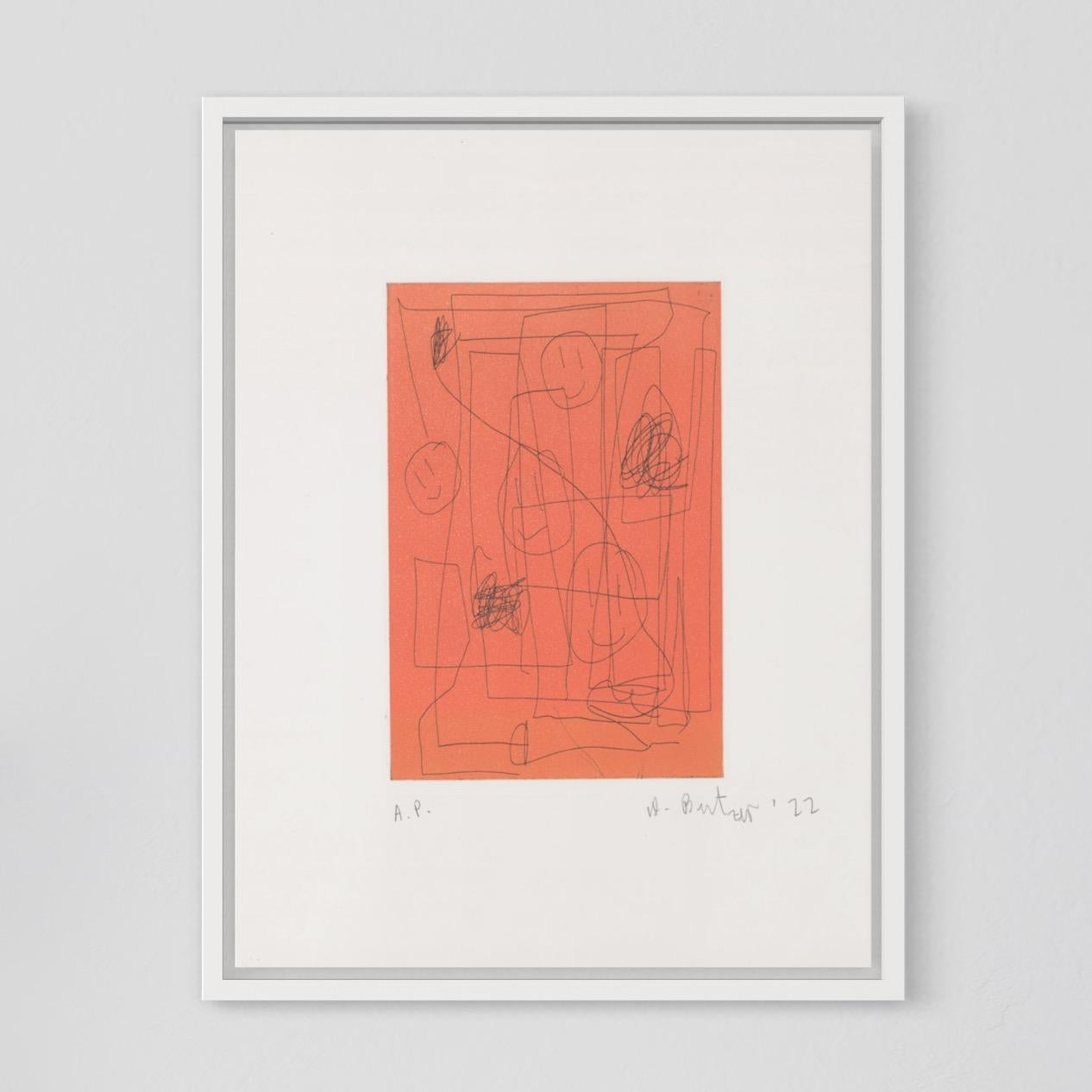 André Butzer, Sans titre - Gravure sur papier vélin, Estampe signée, Art contemporain