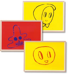 André Butzer. Set of 3 Screenprints ‘Untitled 7–9’, 2021. Hand signed by Butzer.