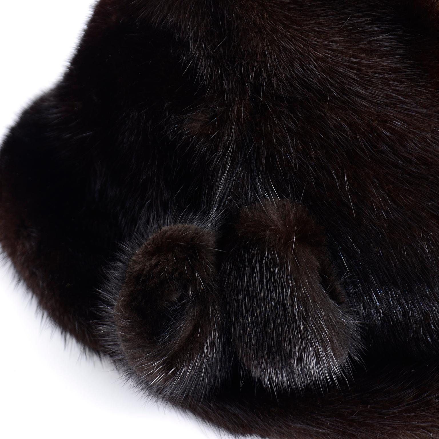 Andre Canada Vintage Mink Hat With Pom Poms For Sale 3