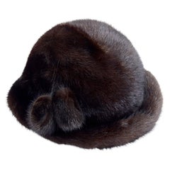 Andre Canada Used Mink Hat With Pom Poms