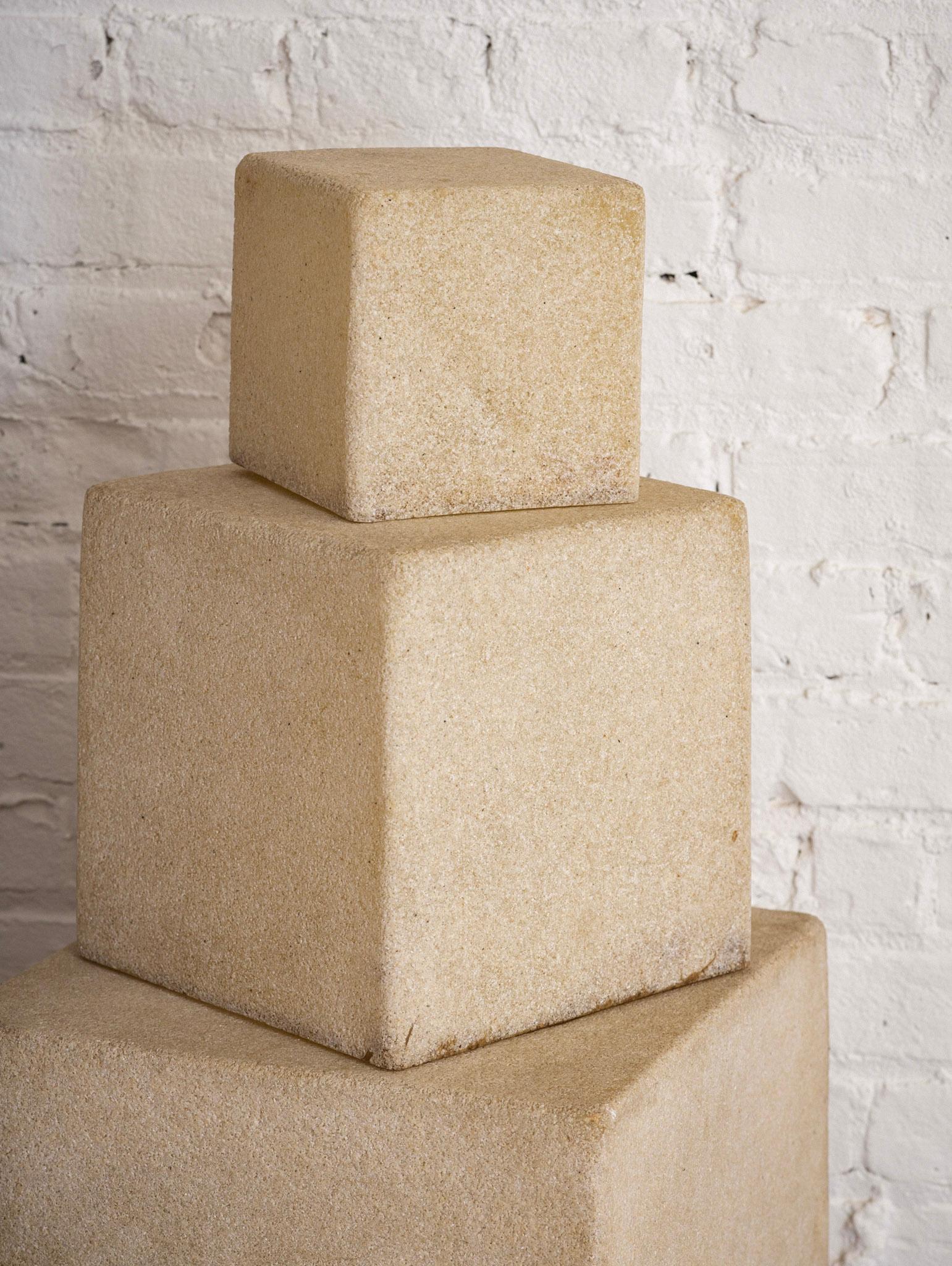 Andre Cazenave Cube Form Rock Lamps, a Set of 3 In Good Condition In Brooklyn, NY