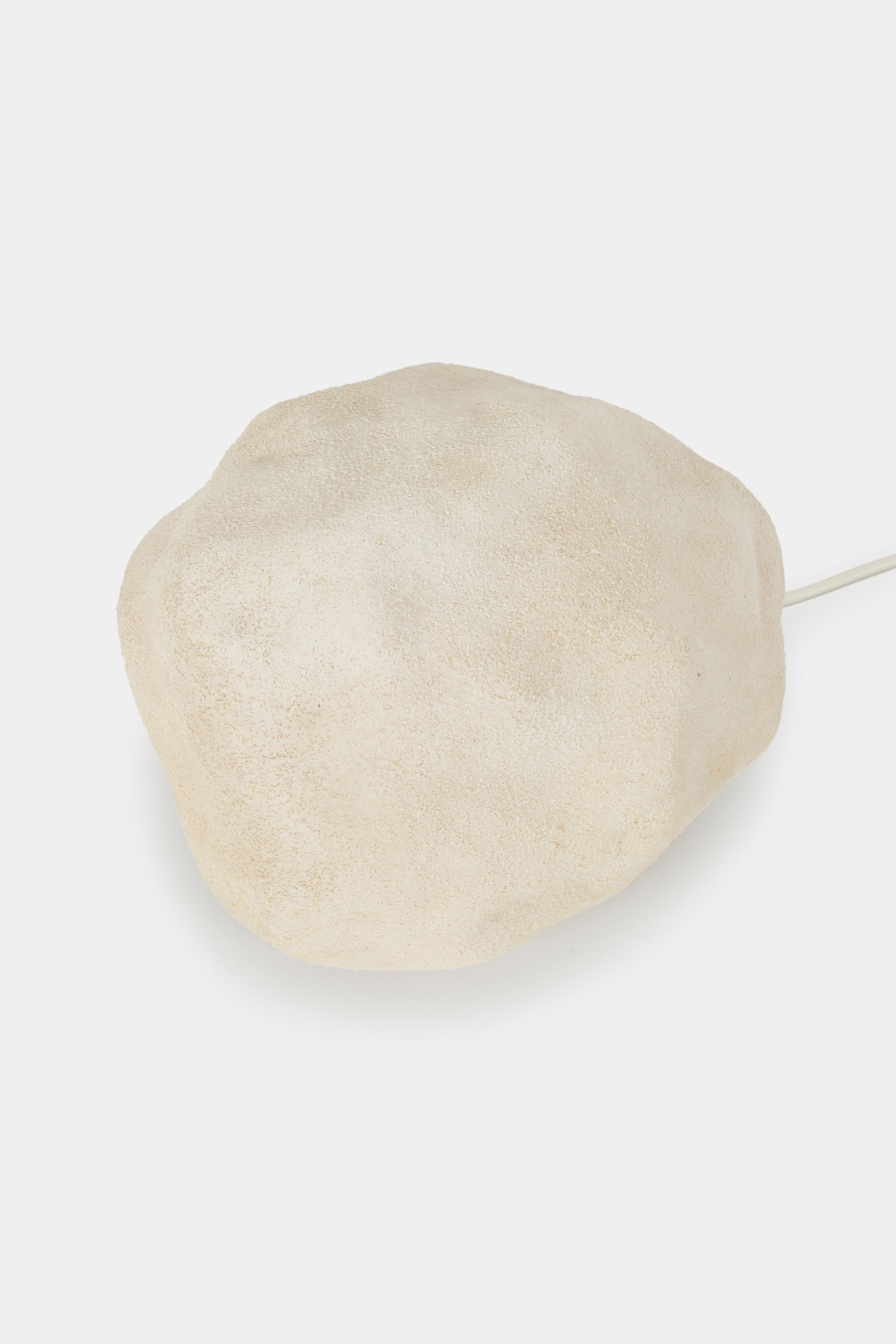 André Cazenave “Moon Rock Light” manufactured by Singleton in the 1970s in Italy. Translucent polyester with marble powder inclusions.