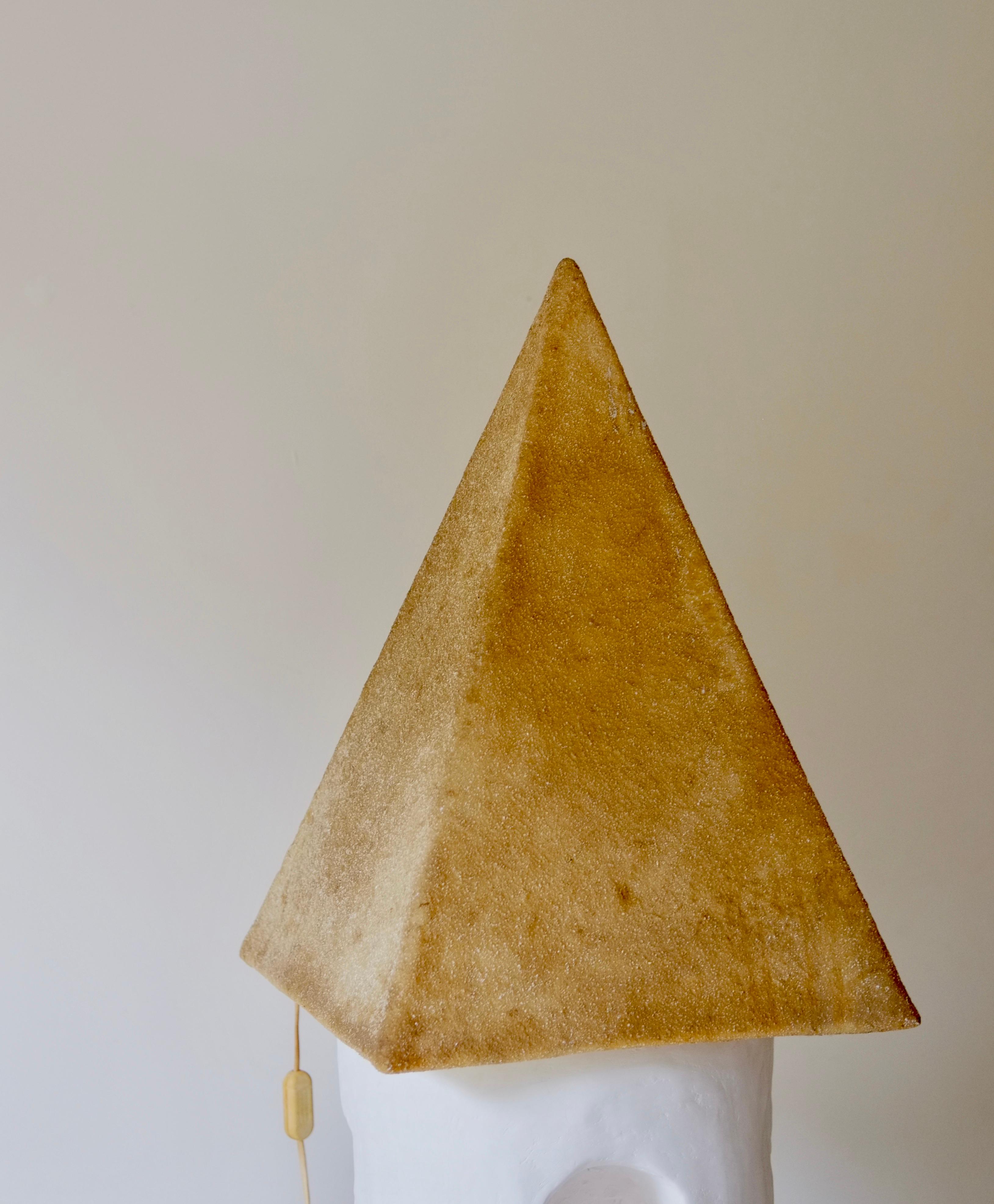 Brutalist Andre Cazenave Pyramid Lamp For Singleton, Italy, 1970's