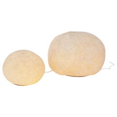 Andre Cazenave Rock Lamps Pair Atalier A France, 1972