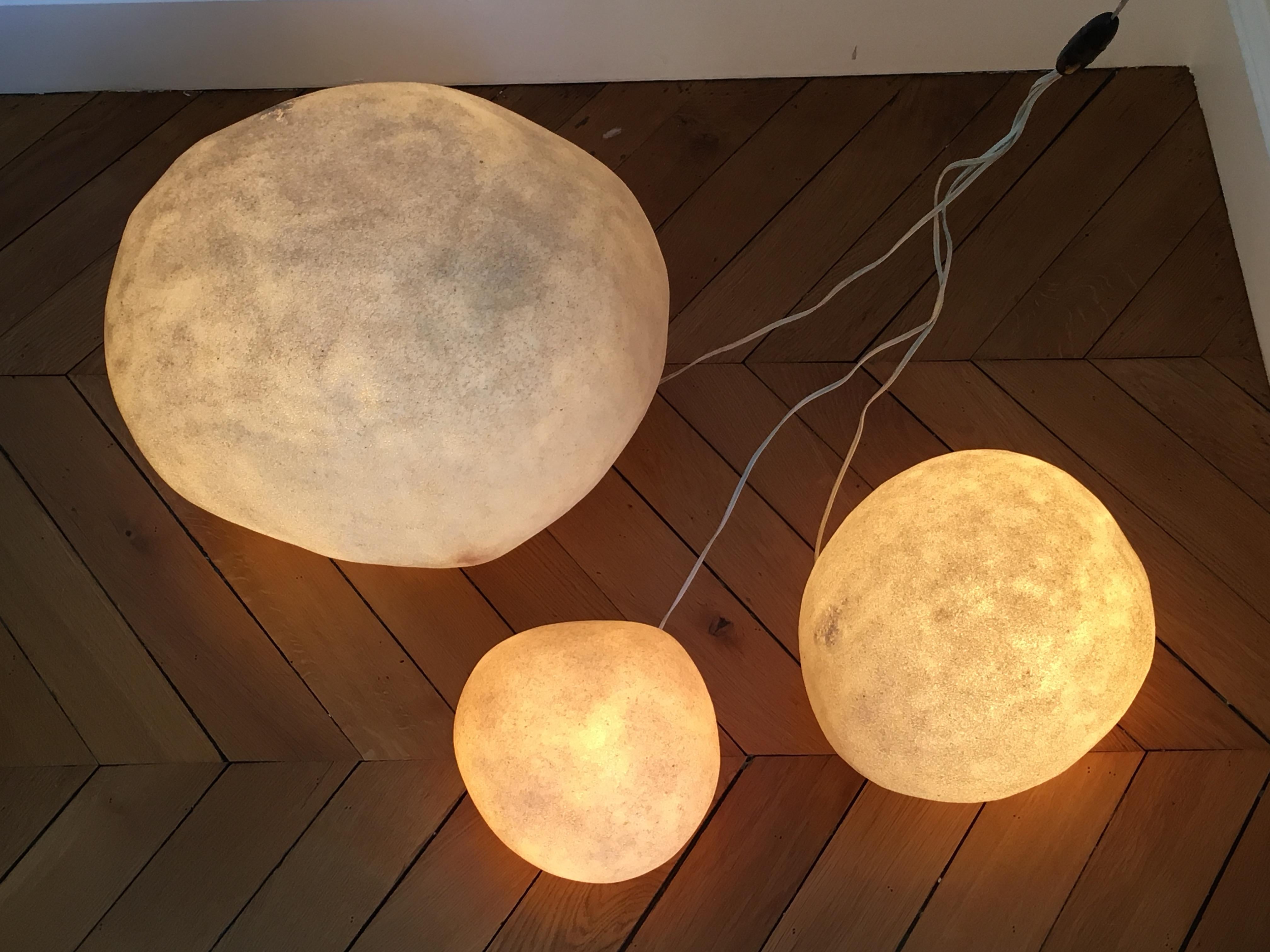 André Cazenave, Set of 3 'Dorra' Lamps, 1960s 1