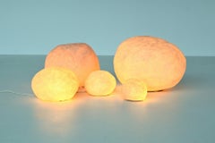 André Cazenave set di cinque lampade Moon Rock "Dora" Atelier A Francia 1969