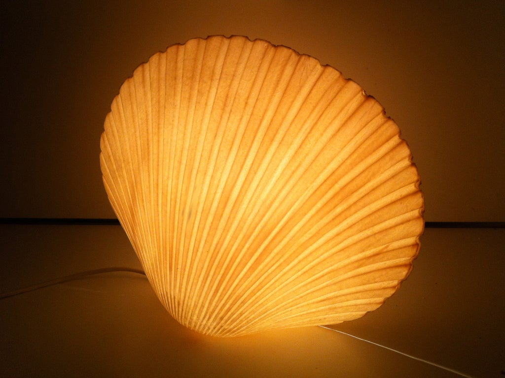 Milieu du XXe siècle Lampe de table Andre Cazenave Shell par Atelier A