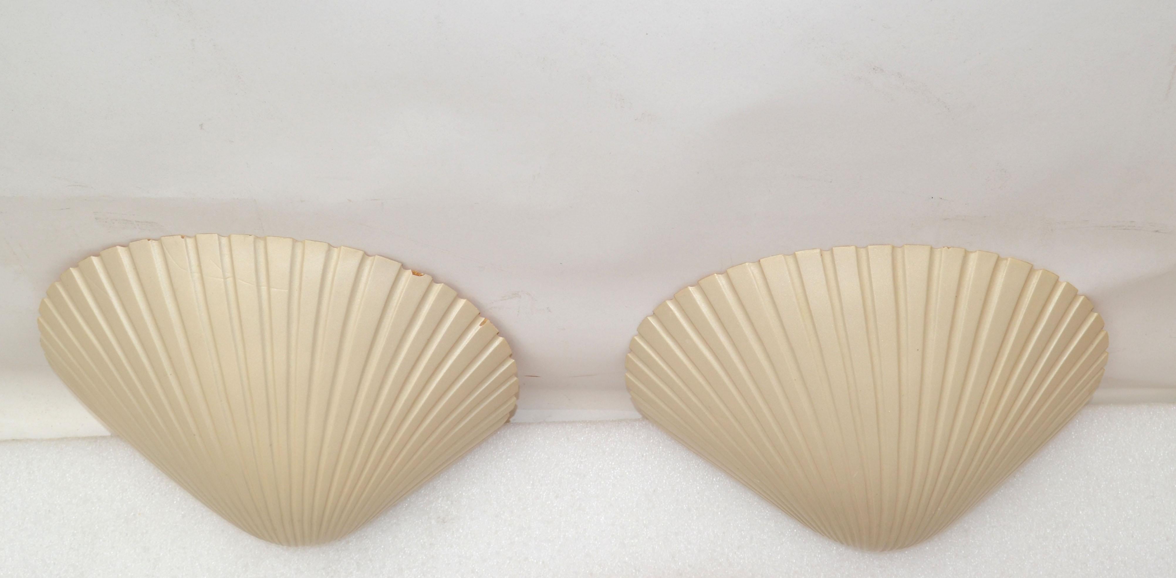 scallop shell wall sconce