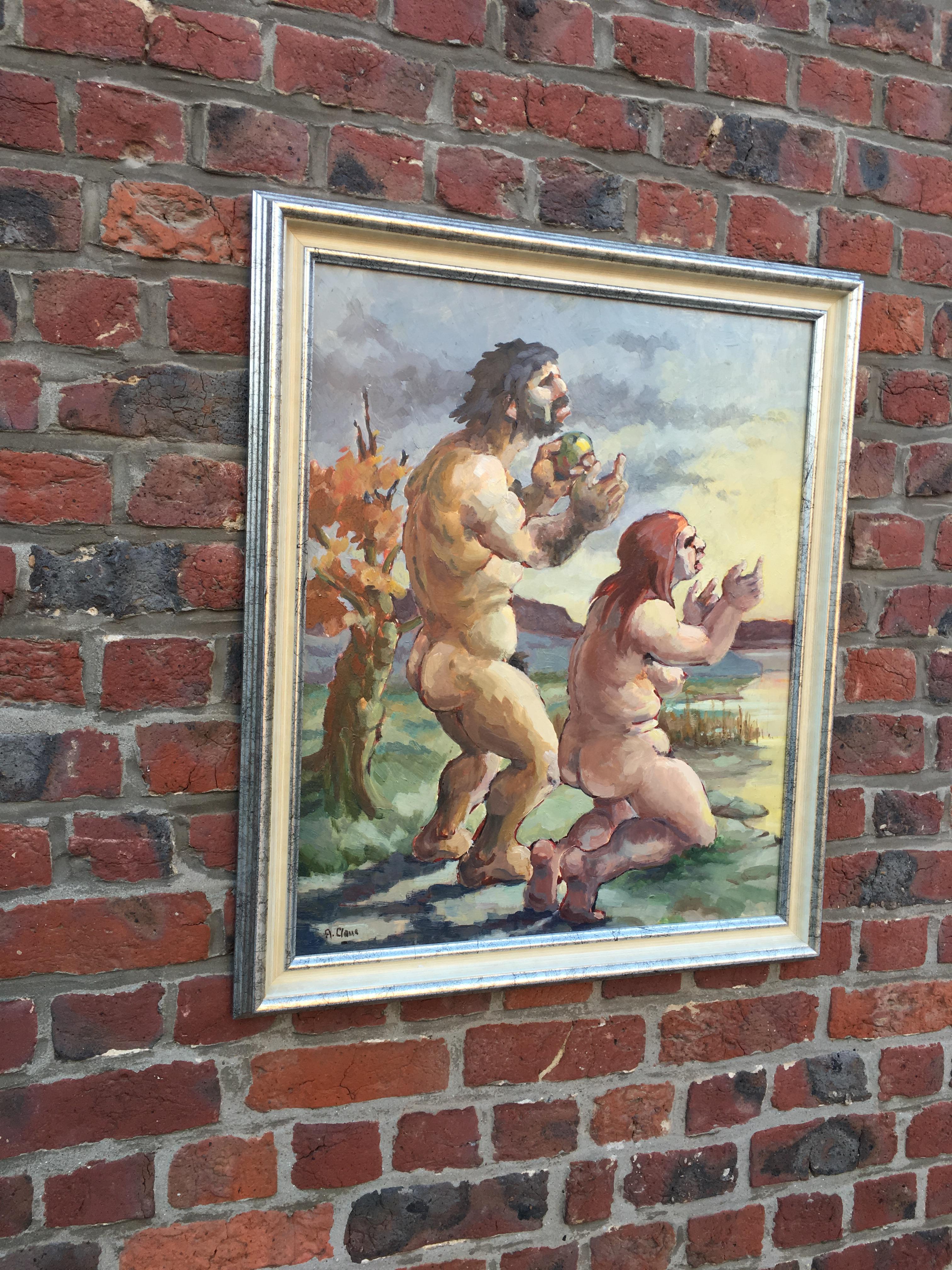 Andre Claus: „A L'aube“, Ölgemälde auf Leinwand, signiert, um 1970 (Moderne der Mitte des Jahrhunderts) im Angebot