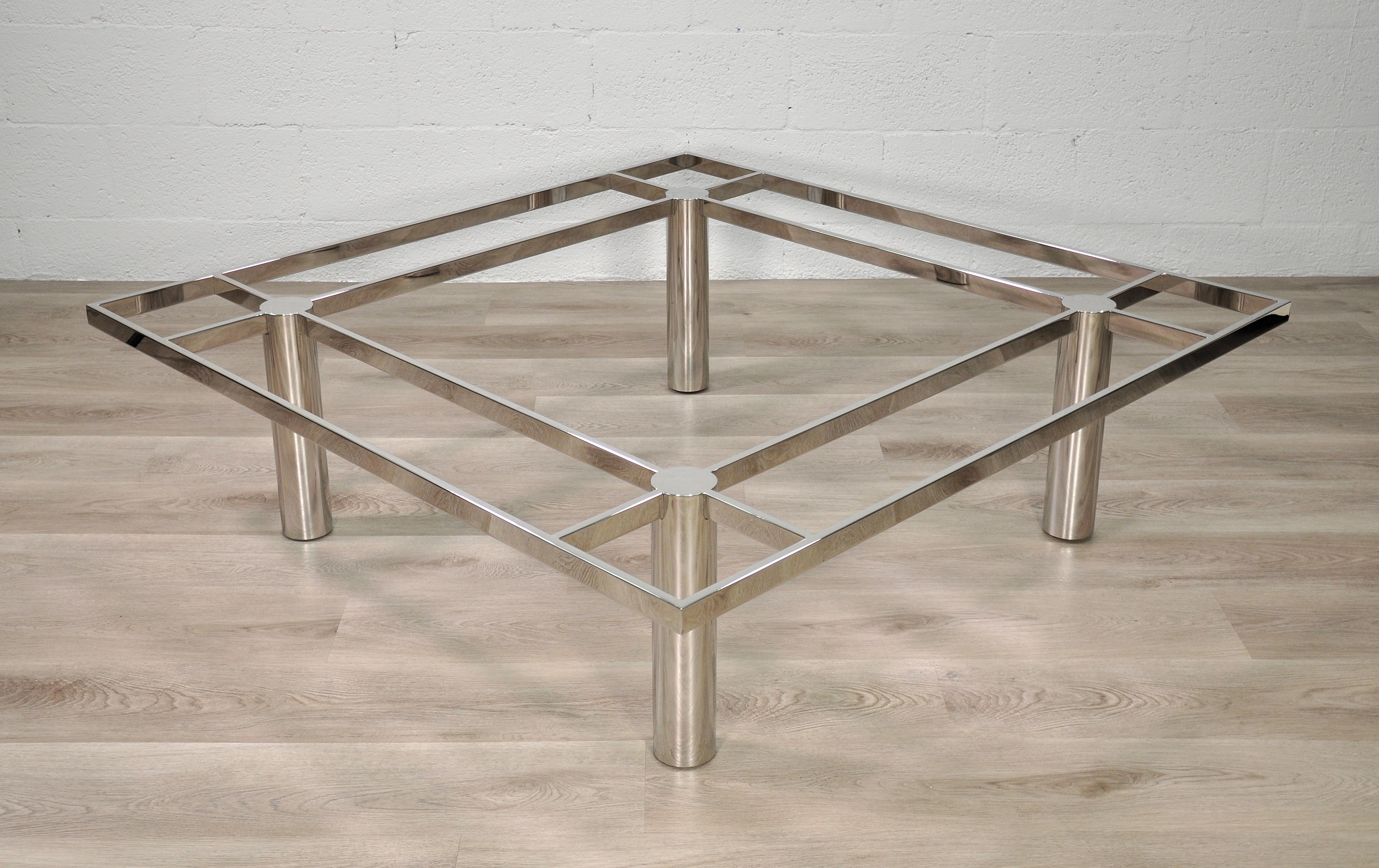 Steel Andre Coffee Table by Afra and Tobia Scarpa for Knoll 