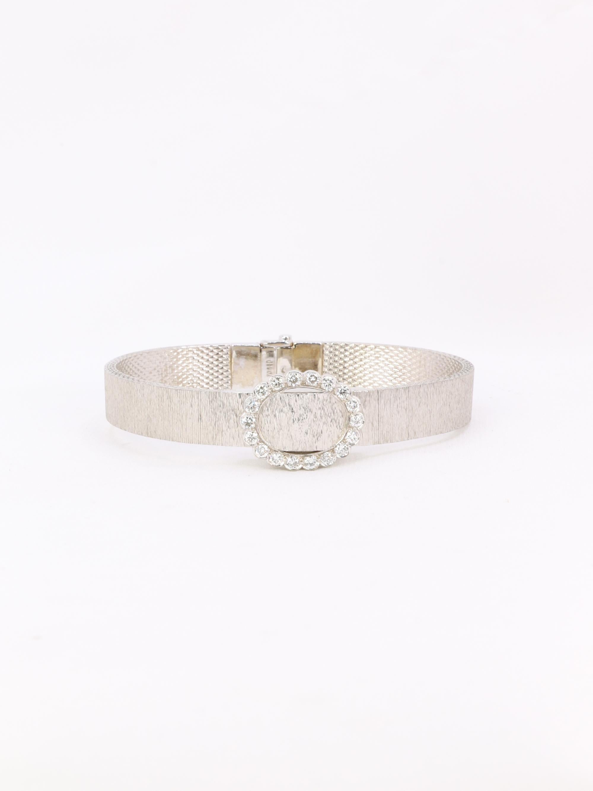 Orologio segreto di Andre COL in oro bianco e diamanti In condizioni buone in vendita a PARIS, FR