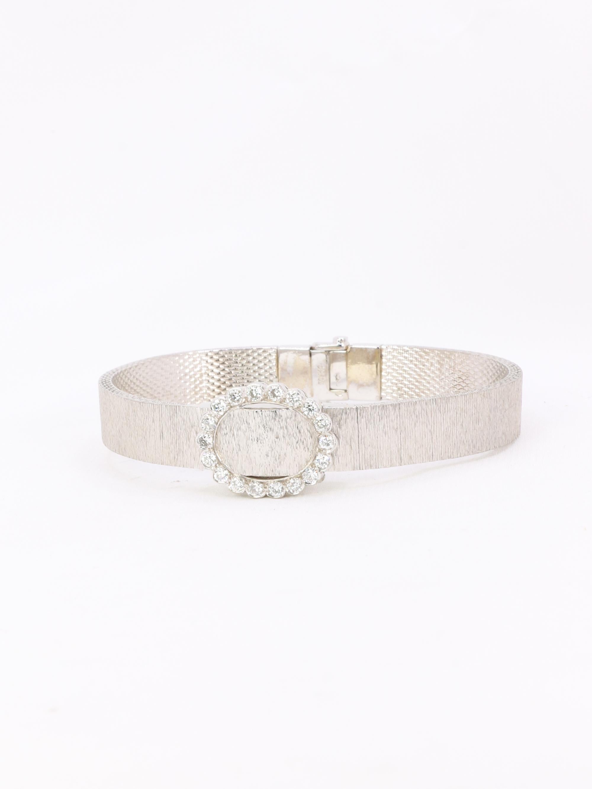 Donna Orologio segreto di Andre COL in oro bianco e diamanti in vendita