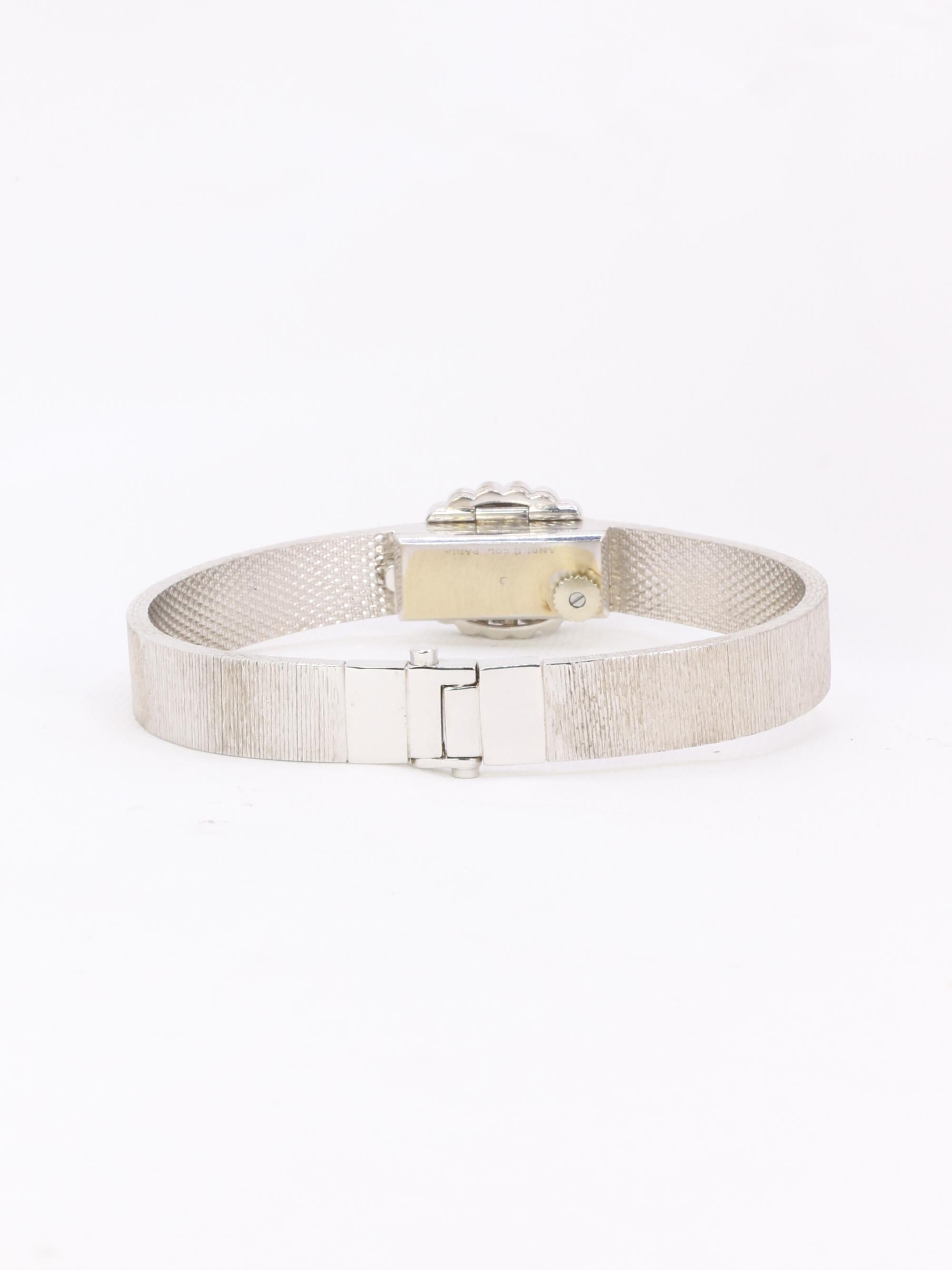 Orologio segreto di Andre COL in oro bianco e diamanti in vendita 1