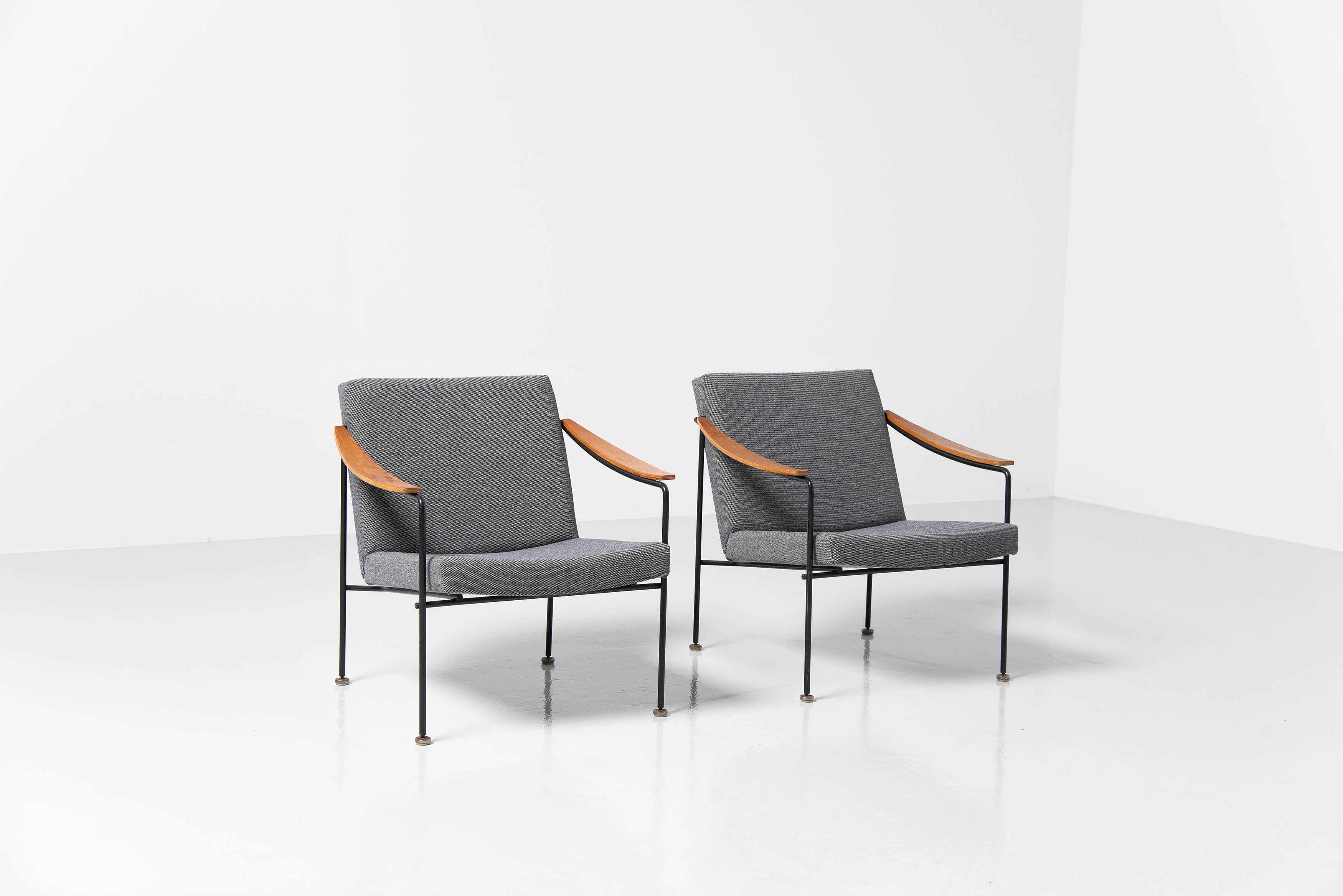 Dutch Andre Cordemeijer 1412 Arm Chairs Gispen, Holland, 1961