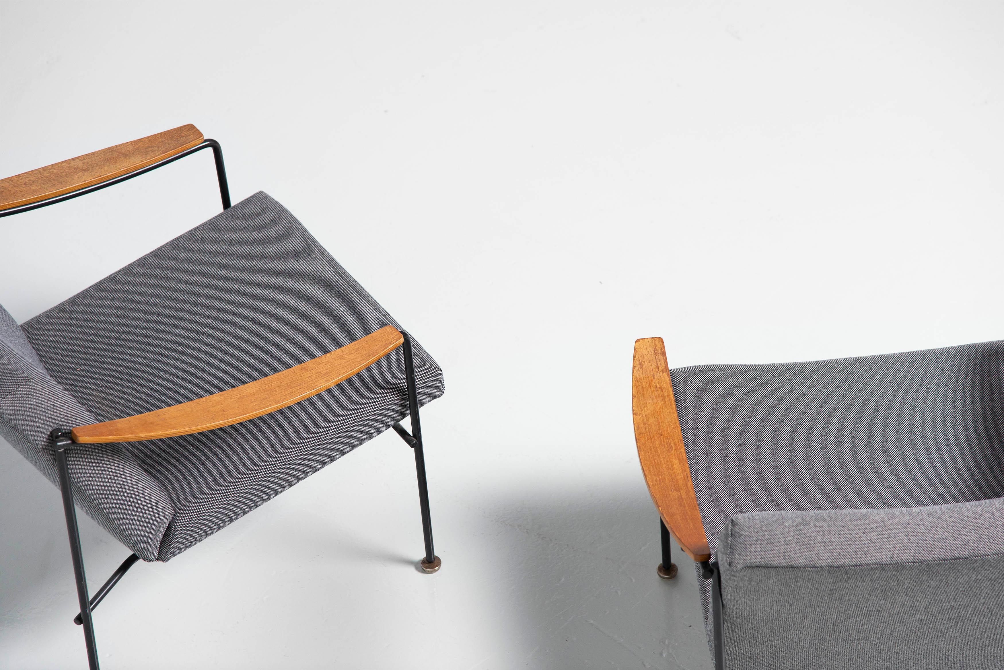 Metal Andre Cordemeijer 1412 Arm Chairs Gispen, Holland, 1961