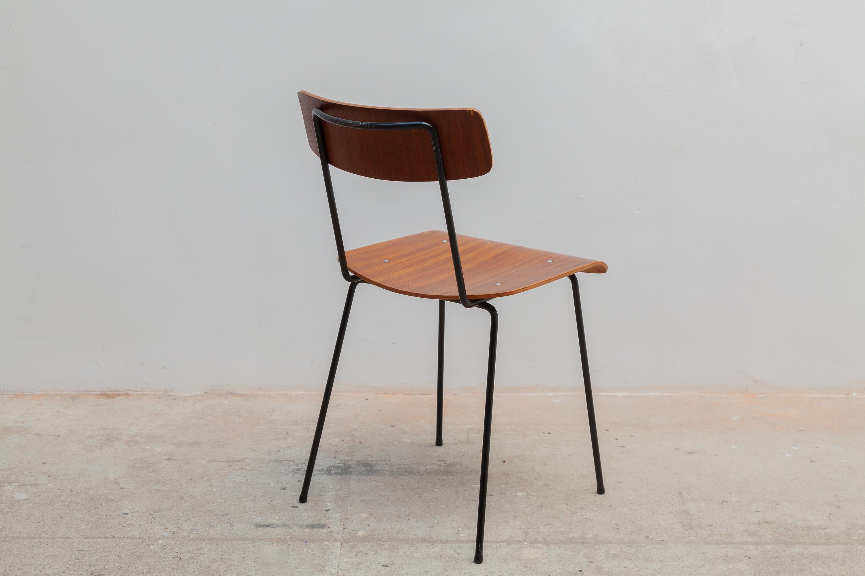 Hand-Crafted André Cordemeyer Plywood Dining Chairs for Gispen, 1959