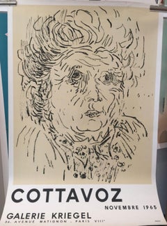 Originales französisches Vintage-Poster von Andr Cottavoz, Galerie Kriegel, 1965