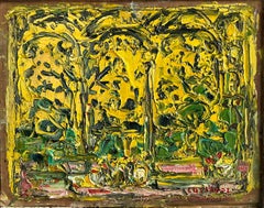 Paesaggio soleggiato, dipinto a olio su tavola di André Cottavoz