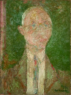 Retrato, caballero con gafas y corbata