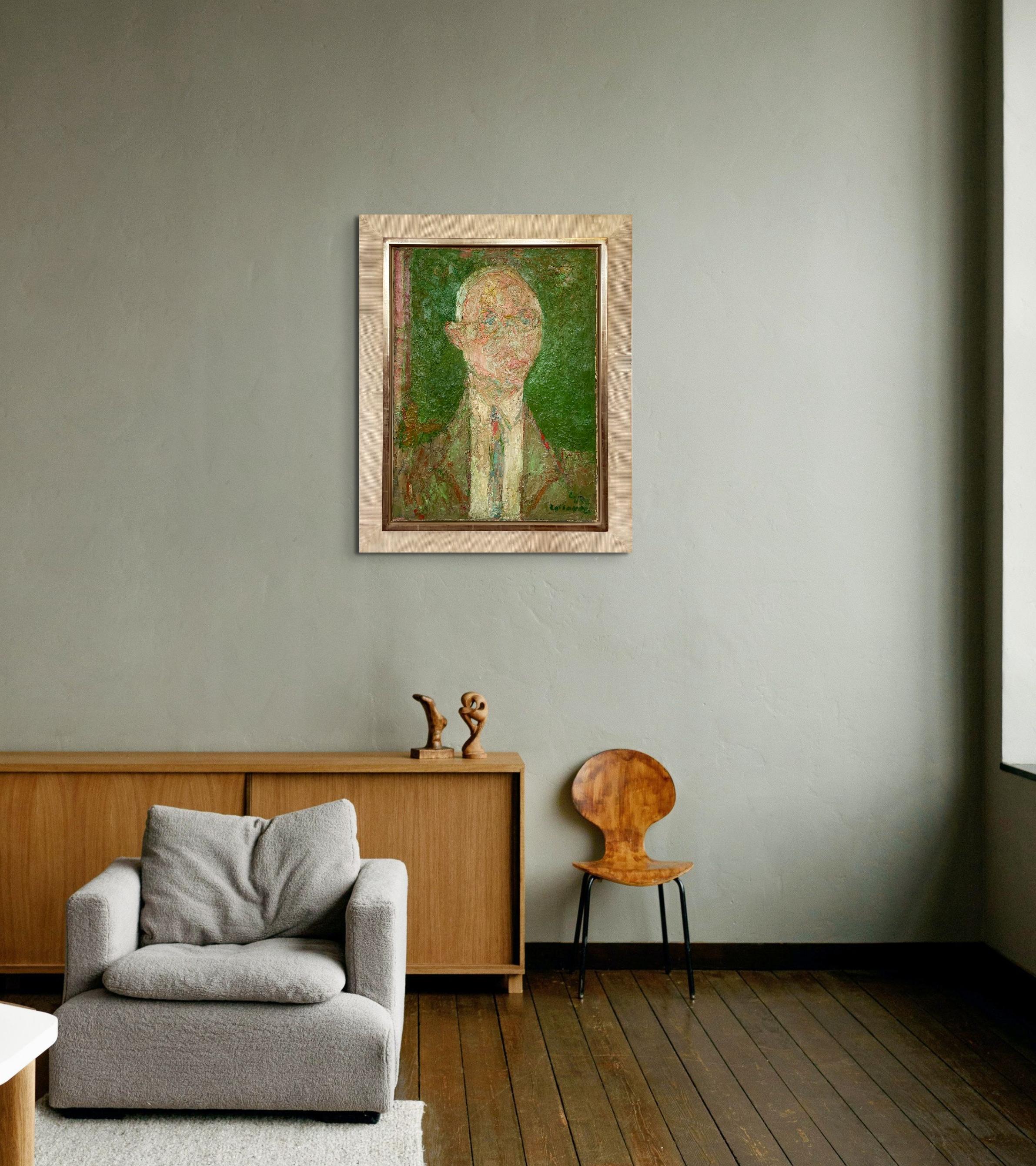 Porträt eines Gentleman mit Gläsern und Krawatte im Angebot 6