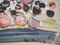 Still Life with Basket of Fruits - Original oil painting, Signed