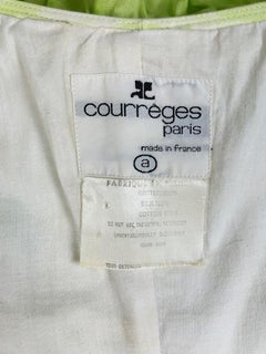 André Courrèges Chasuble dress in green and yellow printed jersey Circa 1970