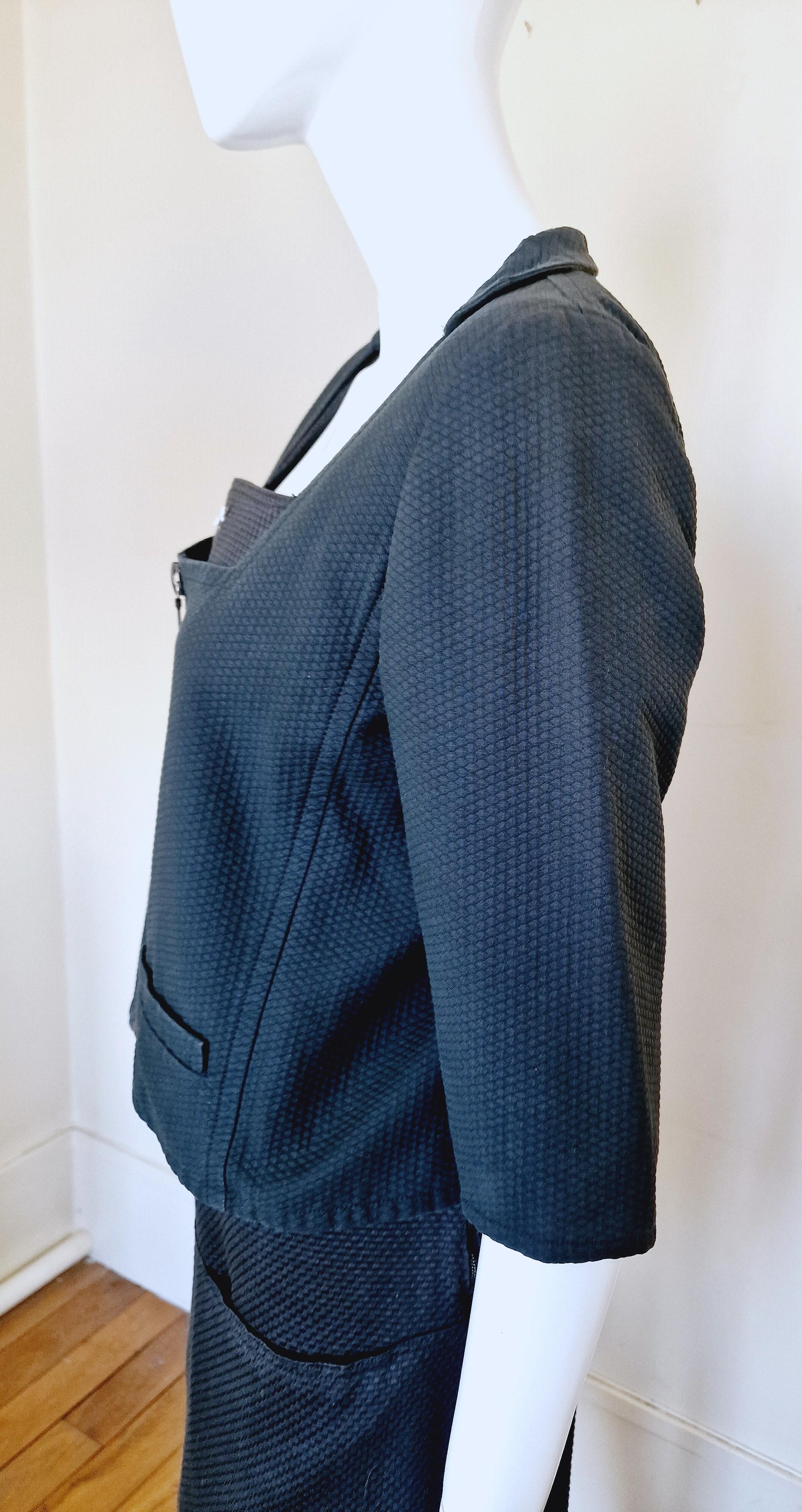 André Courrèges Crop Zipper Cotton Logo 90s Square Neck X-large Tee Top Jacket For Sale 4