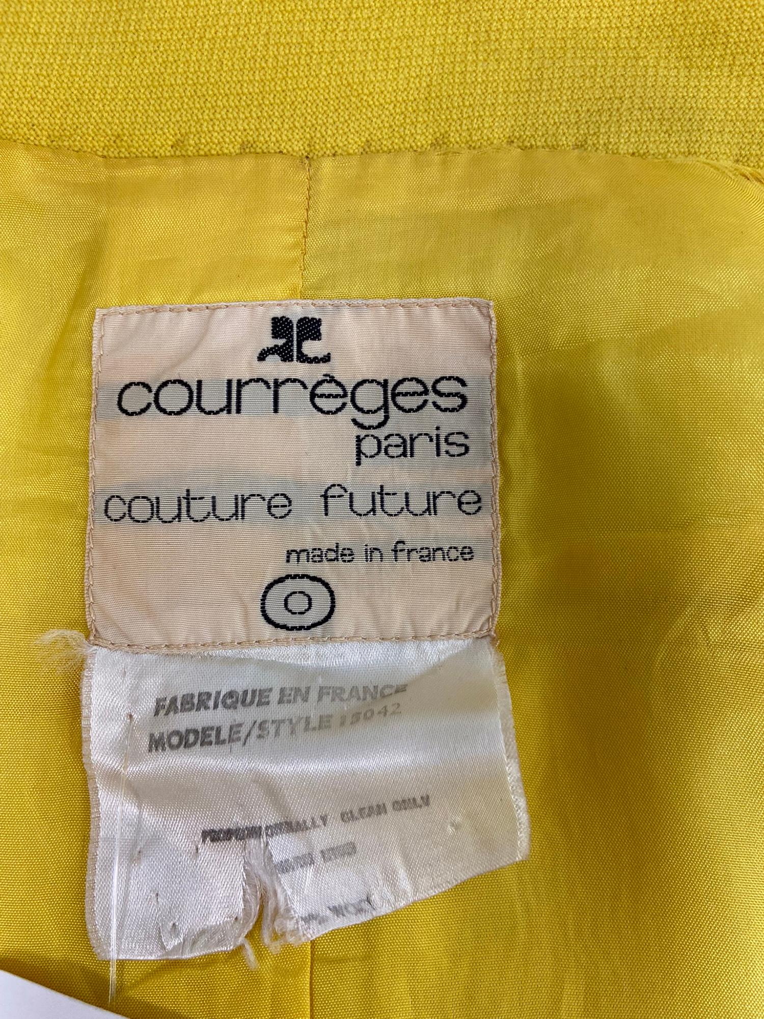 Jupe Courrèges Paris Velours Côtelé Camel Années 70 - Taille A (34/36) - Occasion Très Bon état