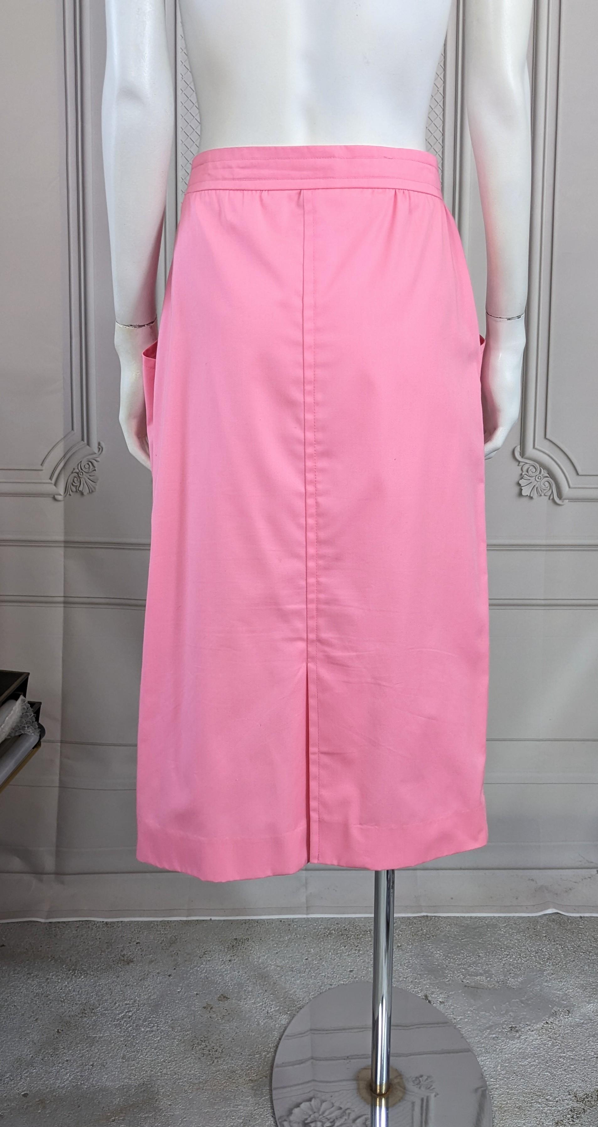 Andre Courreges Pink Crossover Skirt For Sale 1