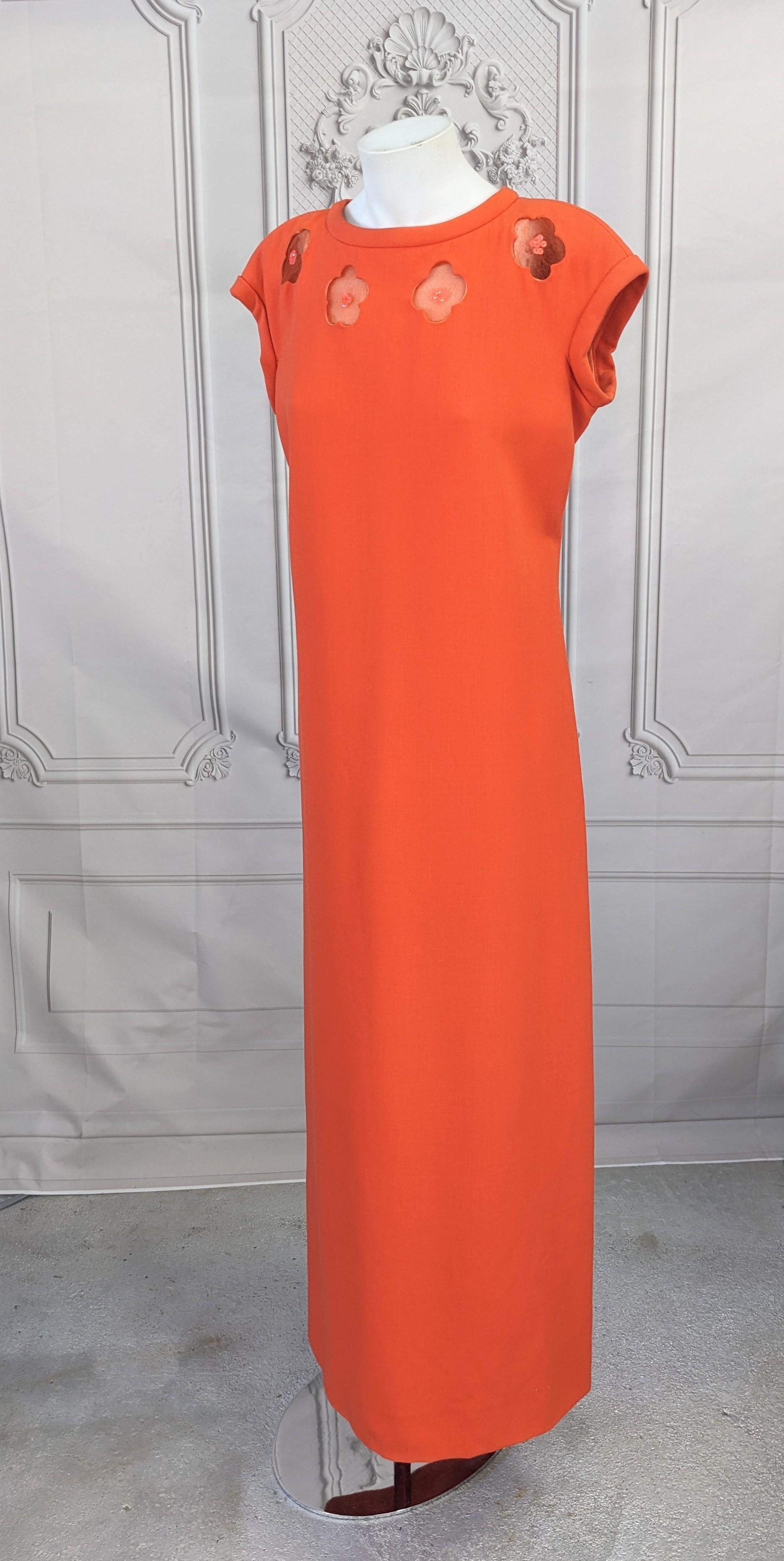 Red Andre Courreges Pop Maxi Gown For Sale