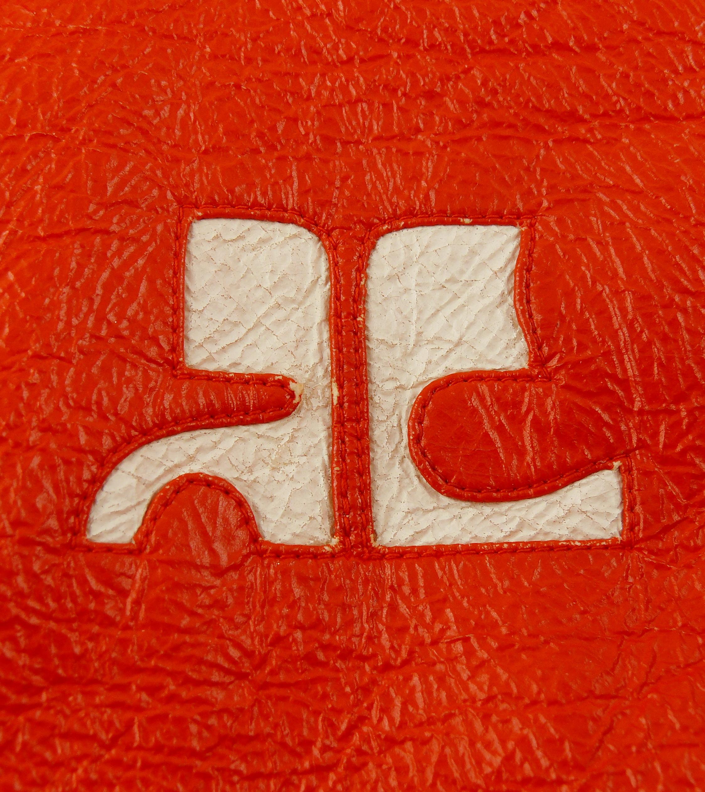 Andre Courreges Vintage Signature Logo Orange Vinyl Jacket 12