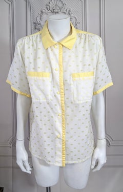 Andre Courreges Yellow Cloud Voided Blouse