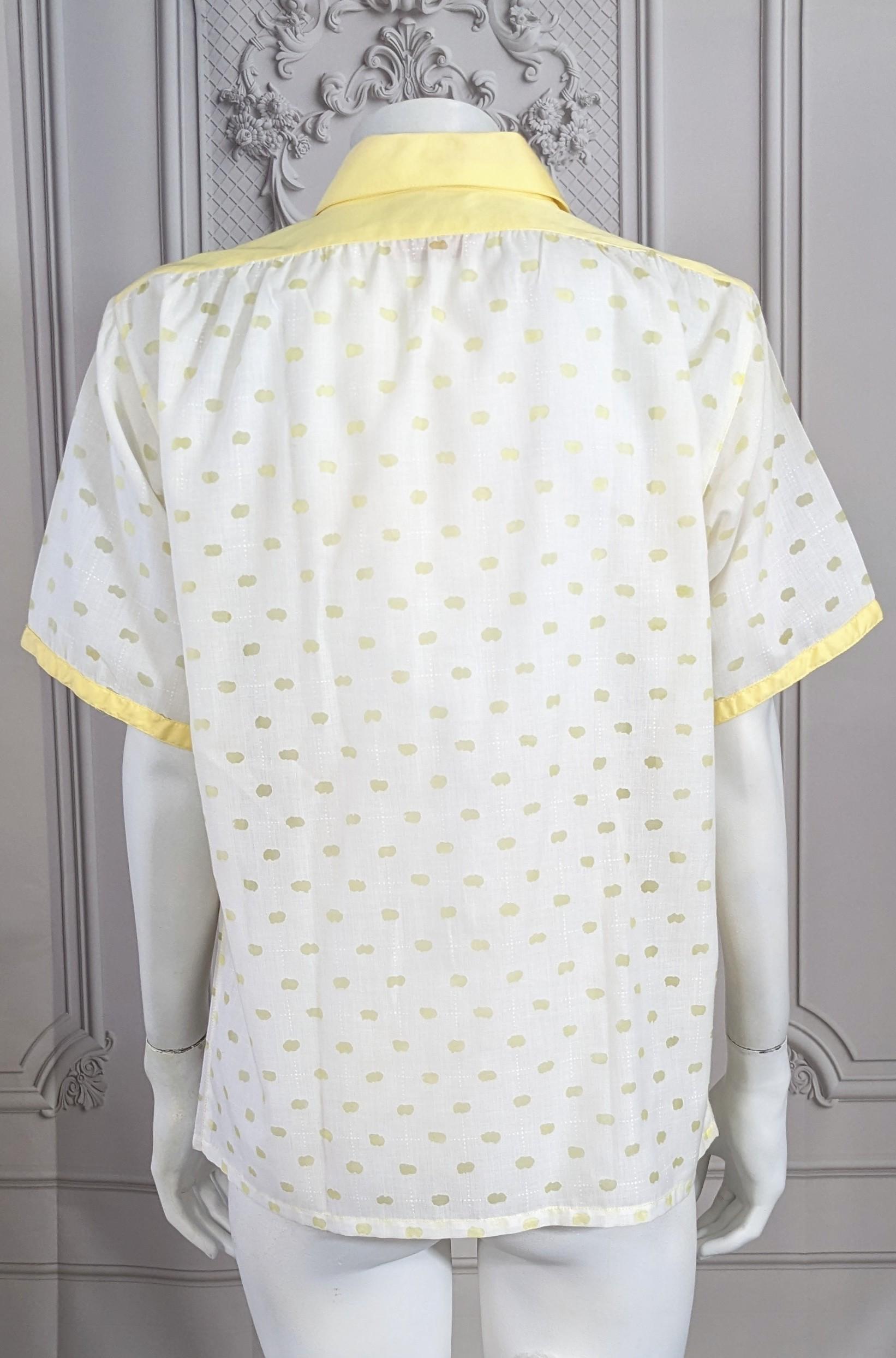 Women's Andre Courreges Yellow Cloud Voided Blouse For Sale