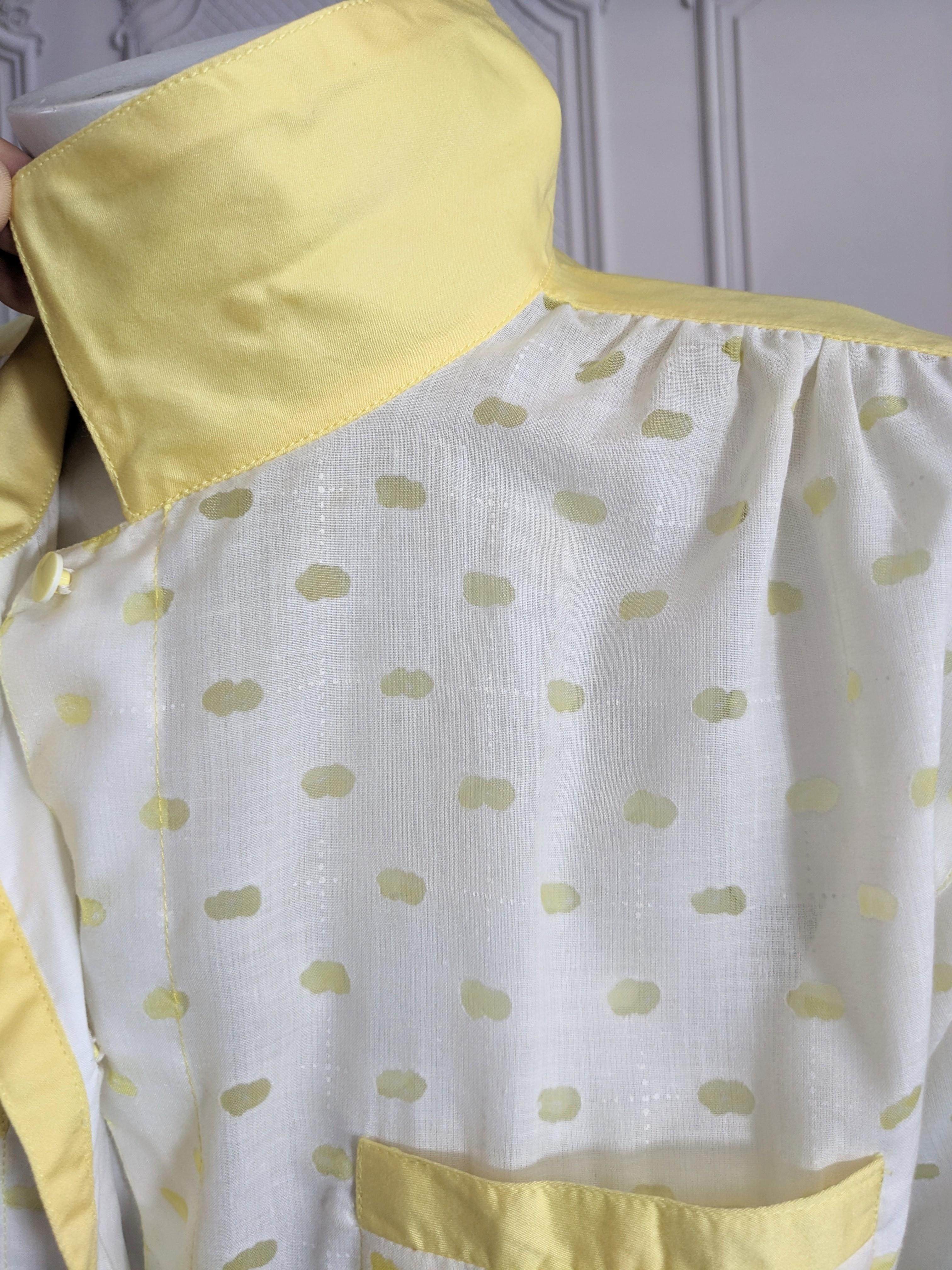 Andre Courreges Yellow Cloud Voided Blouse For Sale 1